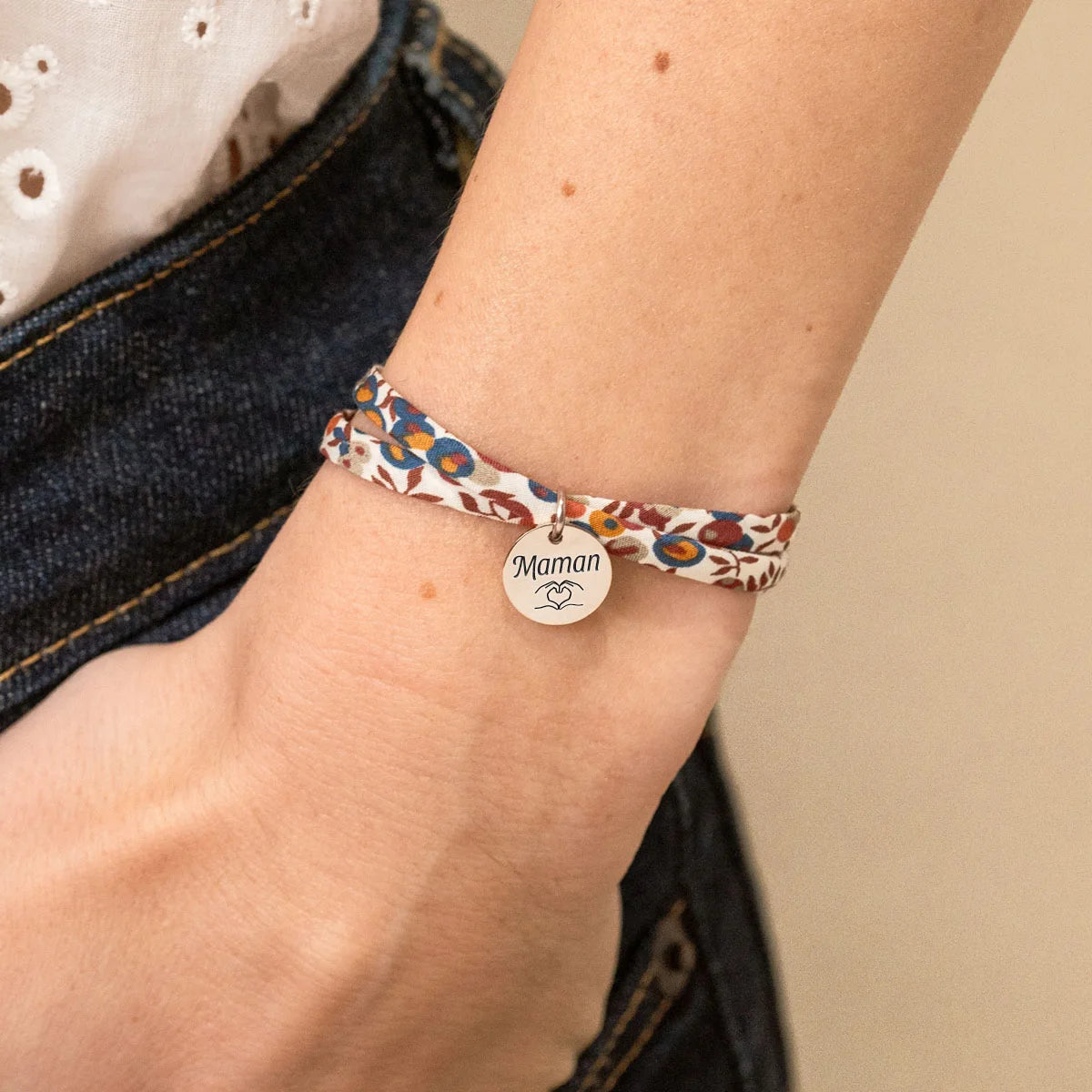 Bracelet Liberty Médaille à personnaliser - Acier