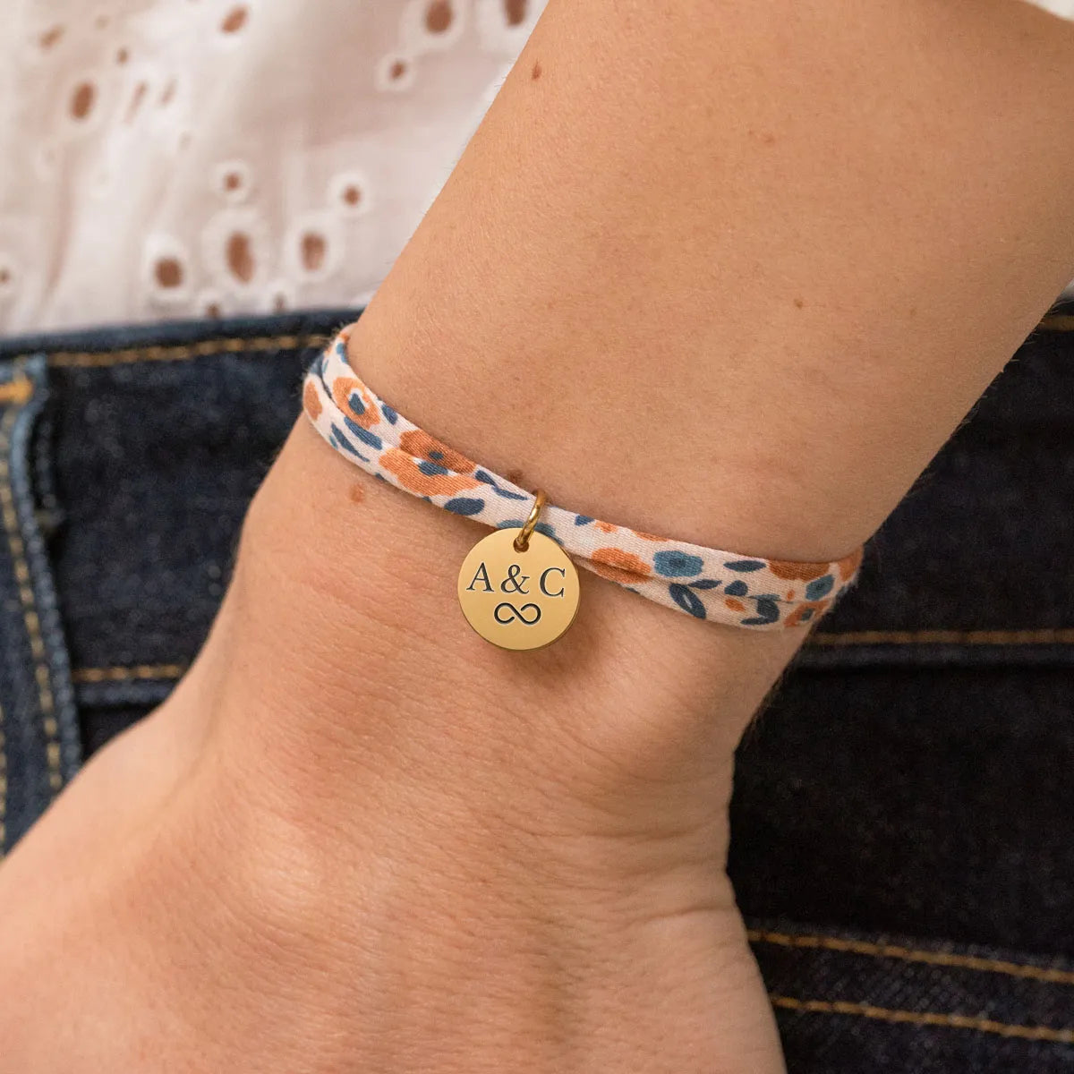 Bracelet Liberty Médaille à personnaliser - Doré