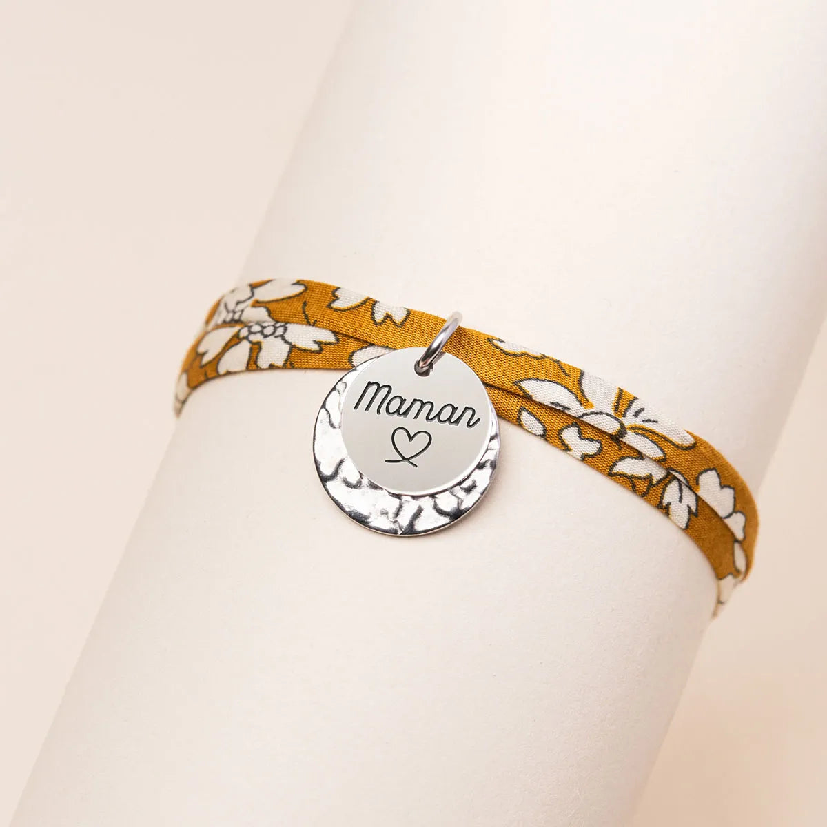 Bracelet Liberty double médailles à personnaliser - Acier