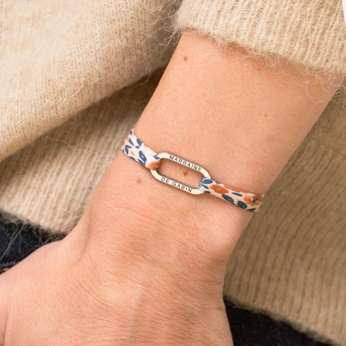 Bracelet liberty avec maillon à personnaliser - Acier