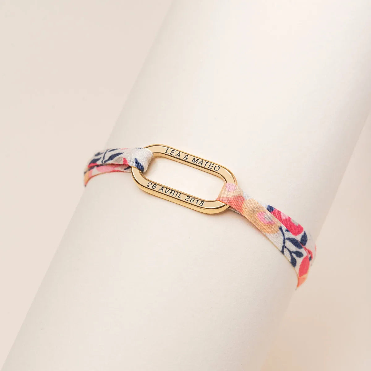 Bracelet liberty avec maillon à personnaliser - Doré