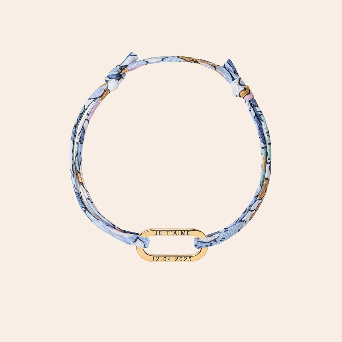 Bracelet liberty avec maillon à personnaliser - Doré