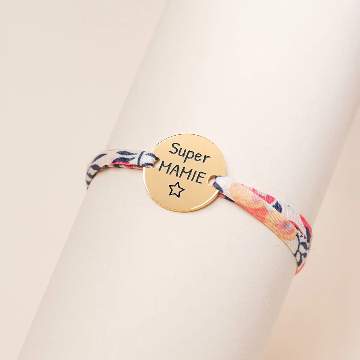 Bracelet Liberty médaille à personnaliser - Doré